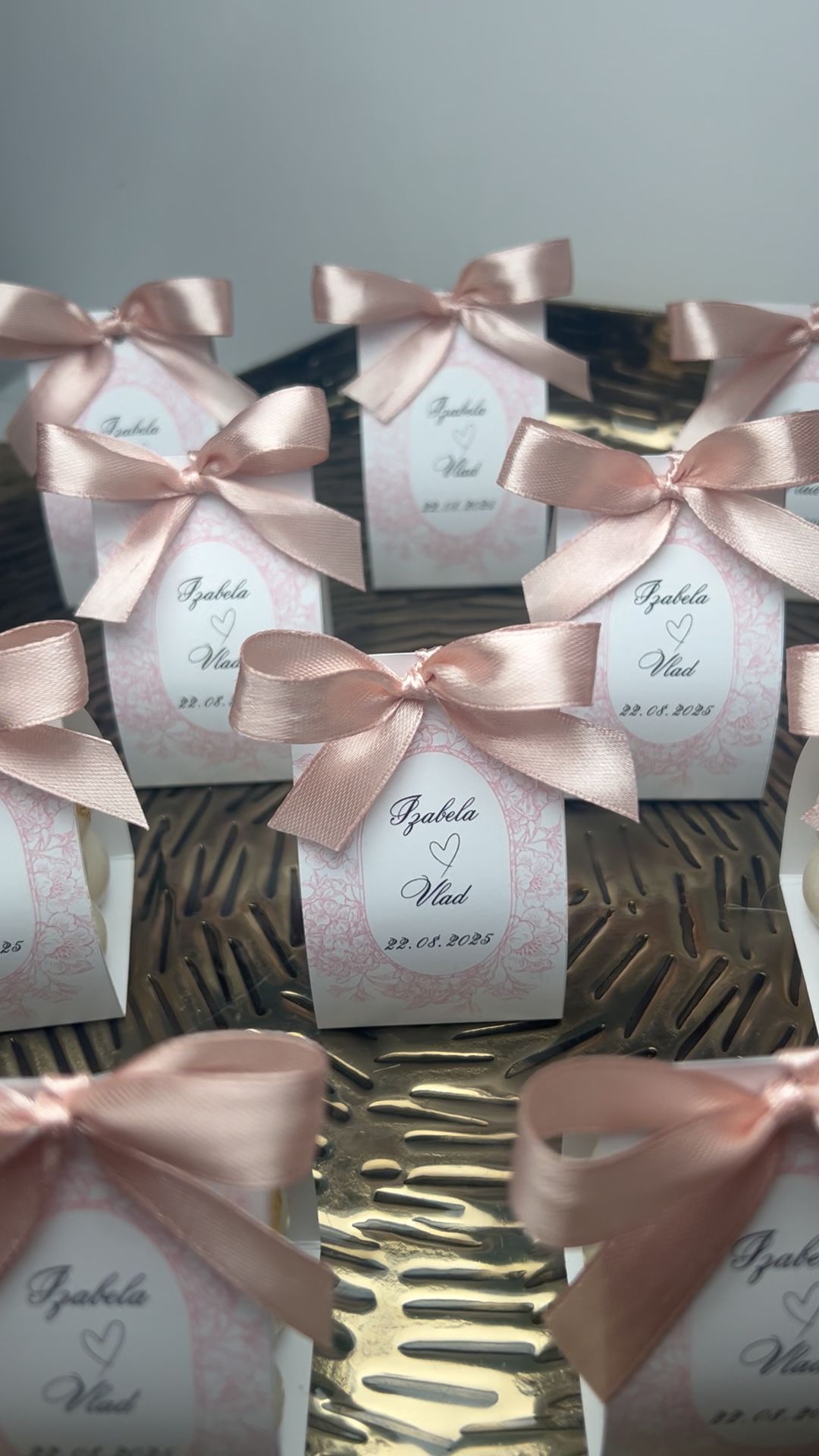 Marturie lumanare bubble|cartonas personalizat